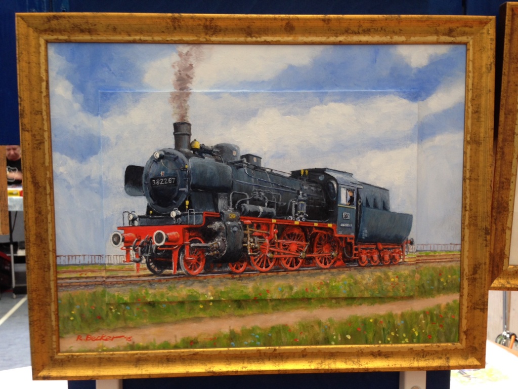 Lokomotive Eisenbahn Gemälde
