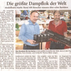 Unser Garchinger Markt präsentierte die größte Dampflok der Welt